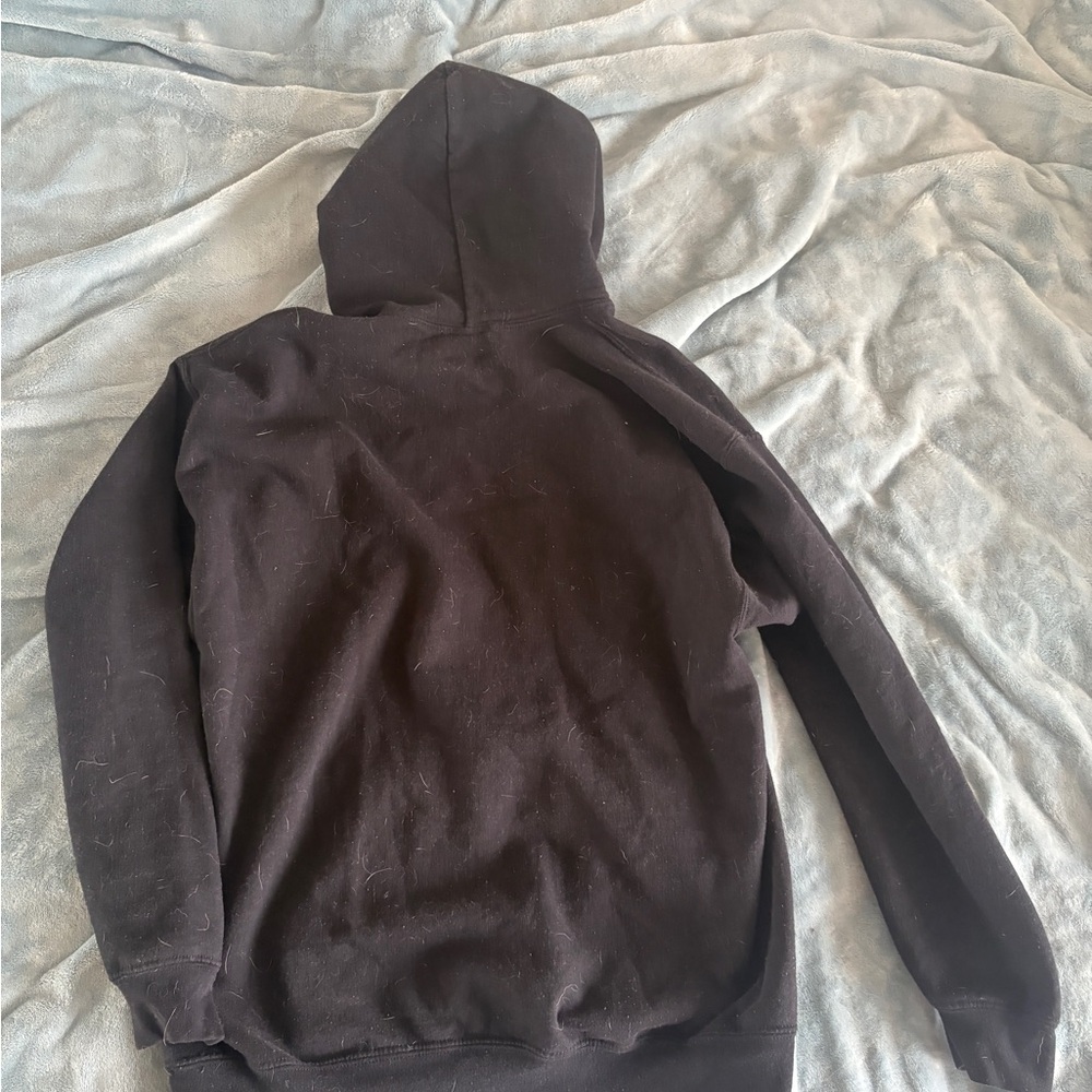 Lonely Ghost Black Hoodie with White Label “Growing is lonely” large - Picture 3 of 5